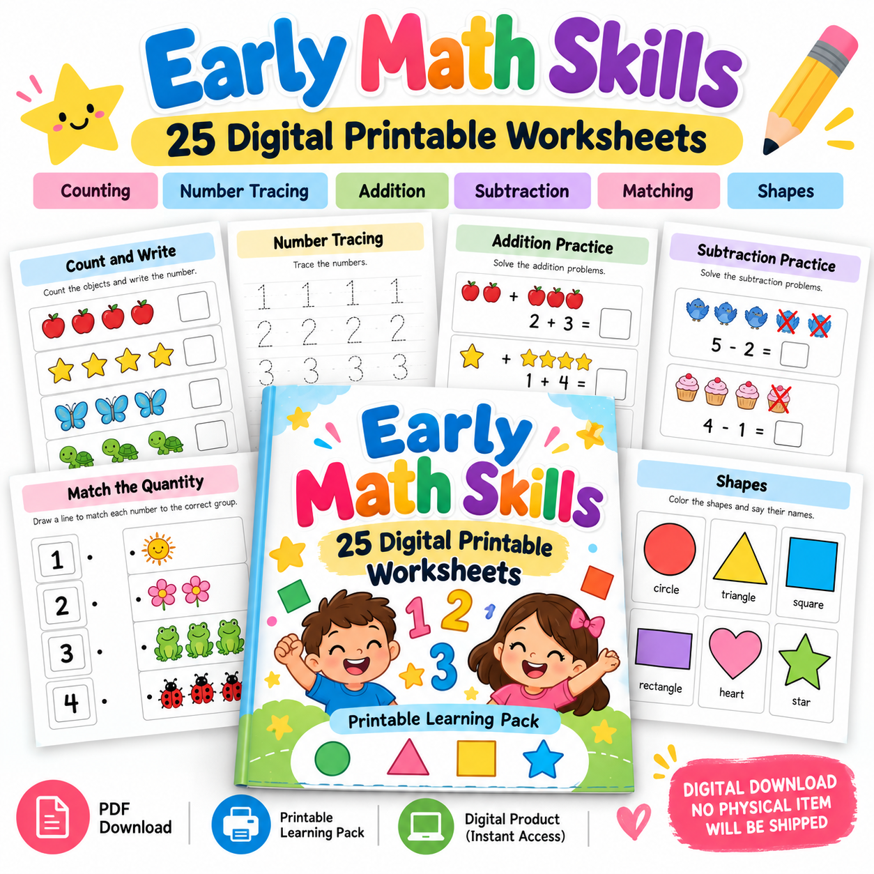 Early Math Skills Printable Pack