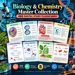 Biology and Chemistry Master Collection 450 Digital Study Flashcards